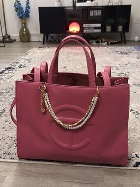 Pink Telfar tote bag